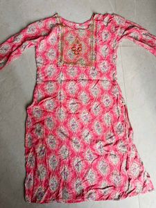 Pink Printed Kurta