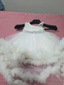 Elegant White Tulle Bridal Lehenga
