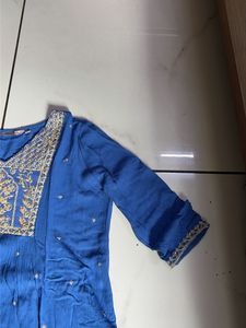 Embroidered Blue Kurti