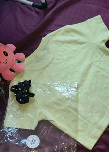 Cute Car Graphic Yellow T-Shirt