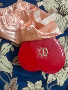 Red Heart Shaped Clutch