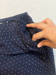 Navy Blue Polka Dot Pants