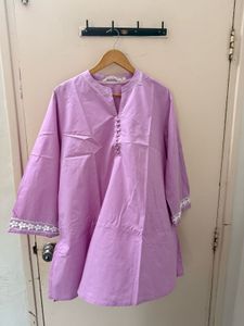 Purple Kurta Set with Salwar(plus size)