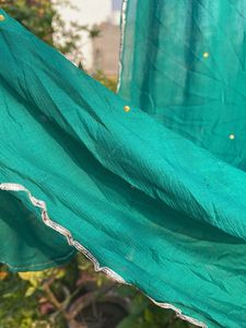 Emerald Green Sequined Dupatta