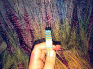 Handmade Ribbonwork on glass bangle
