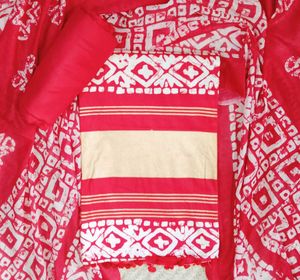 jaipuri batik unstitched cotton suits for women