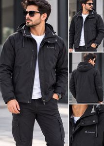 Quechua black waterproof hiking jacket