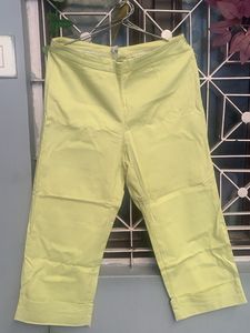 Light Green Cropped Trousers