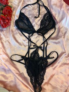 Black Lace Teddy Bodysuit