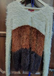 Cozy Fuzzy Colorblock Sweater