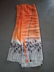 Elegant Orange Printed Saree