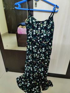 Fig Black Floral Dress