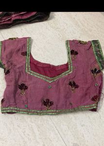 Embroidered Indian Blouse with saree