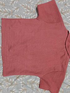 Cute Pink Crop Top with Bow Detail