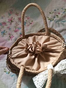 Woven Straw Handbag