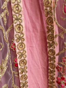 Elegant Pink Embroidered Suit Set