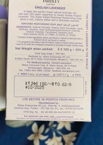 🆕 Yardley English Lavender Perfumed Talc &amp; 3 Soap