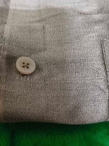Silver colour Silk Shinny Shirt