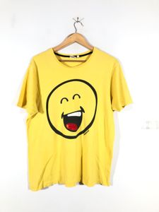 Yellow Smiley Face Graphic Tee