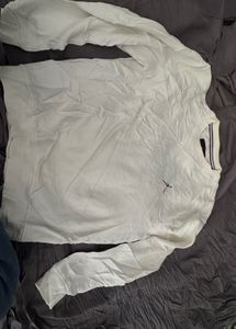 Men's White Long Sleeve T-Shirt