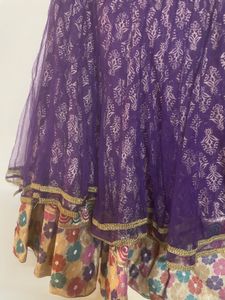 Beautiful Purple fishcut lehnga and duppta