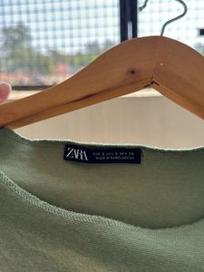 Zara Olive Green Crop Top