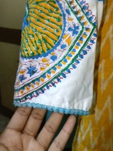 Yellow Printed Anarkali Kurta