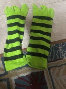 Fun Striped Toe Socks