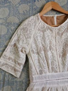 Elegant White Lace Dress
