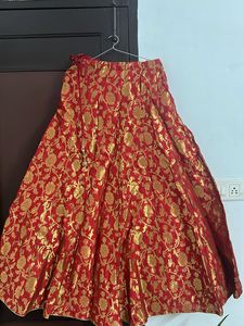 Red - Golden Embroidered lehanga choli