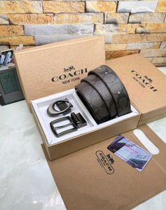 Coach Double Buckle Belts With Box