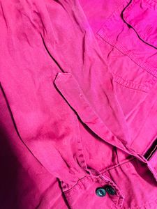 Pink Long Sleeve Button-Down Shirt