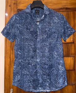Armani exchange Stylish Blue Printed  Shirt