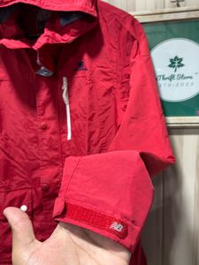 light weight New Balance Red Hooded Jacket