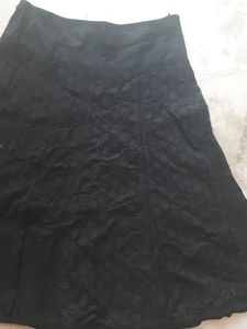 Elegant Black Lace Skirt