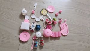 Pink Toy Kitchen Set with Fridge