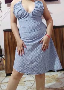 Blue Striped Summer Dress