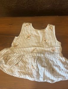 primark Striped Kurta Set with Embroidery