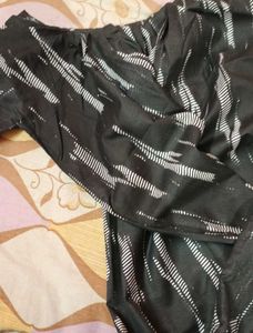 Boho Black &amp; White Ikat Print Maxi Dress