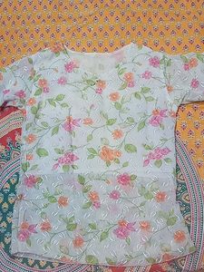 Floral Print short aesthetic kurti