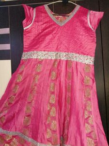 Pink Embellished Kurta