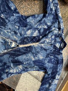 Blue Tie-Dye Long Kurta