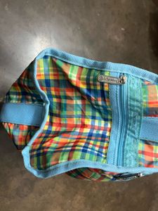 Colorful Plaid Duffle Bag