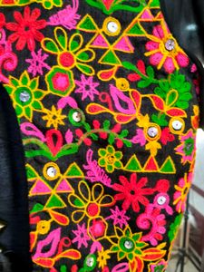 Embroidered Colorful Kurti With Free Gift