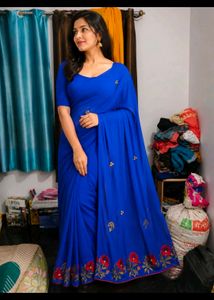 saree for women with blouse size 34