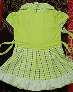 Cute Green Baby Dress with Matching Bag