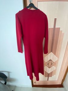 Elegant Red Ruffle Dress