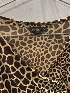 Animal Print Top with Embellishments