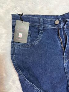 Stylish Blue Denim Cargo Jeans