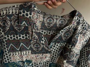 Bohemian Print Short Sleeve Top